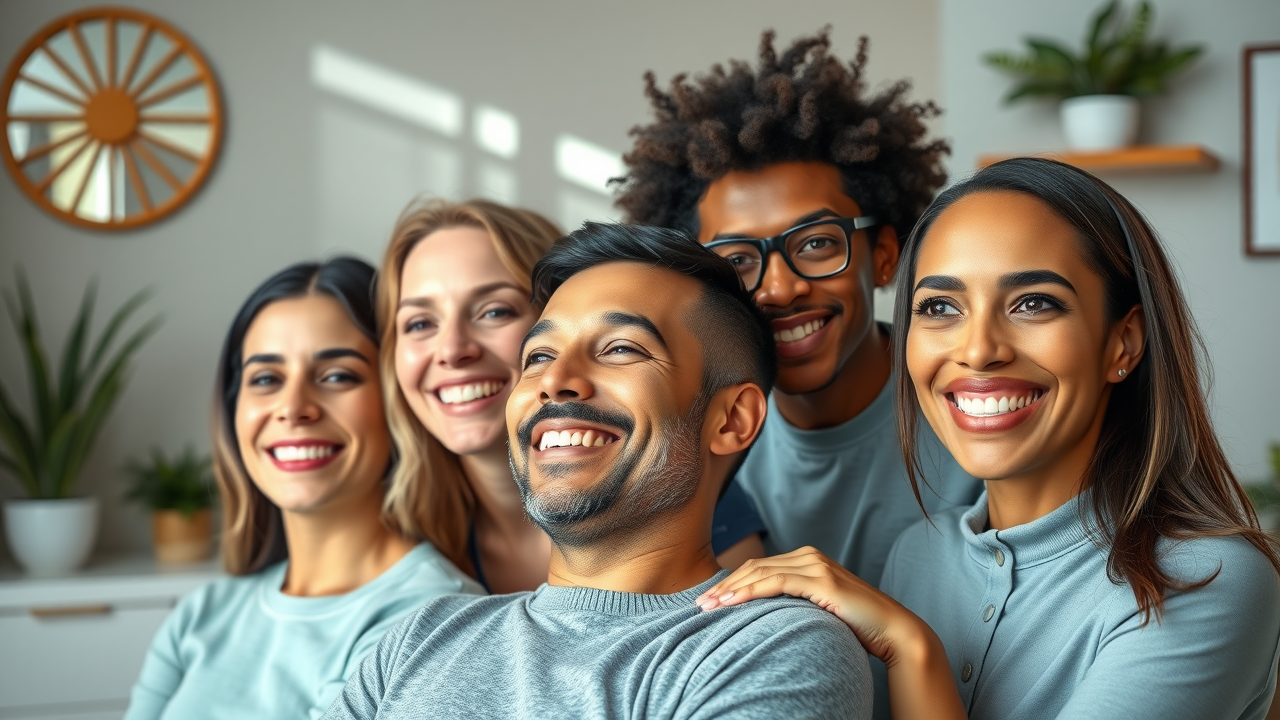 Diverse family experiences the wellness benefits of chiropractic care in a modern clinic.