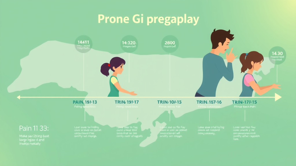 Infographic of journey from low back pain to recovery in Prince George BC with highlighted milestones